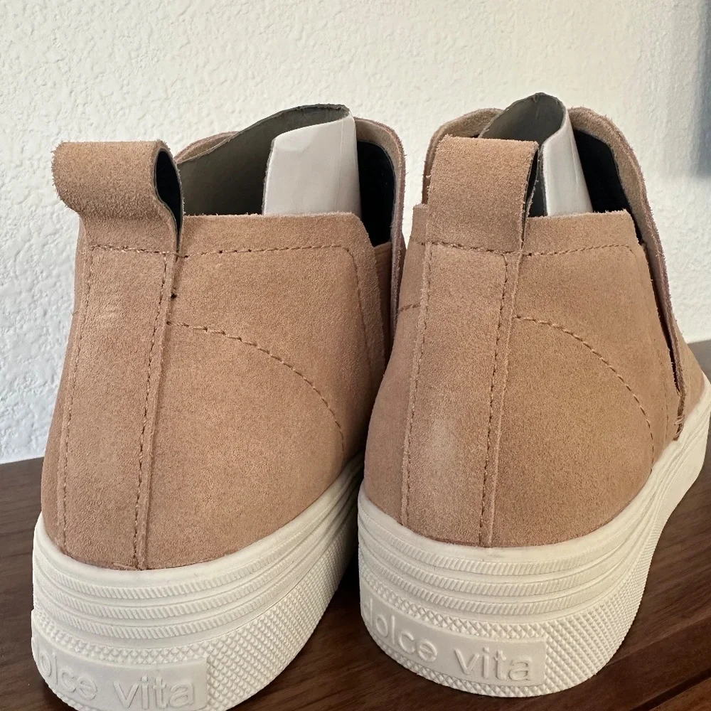 Dolce Vita Smoke/Tan Suede Bootie Sneakers,Size 8.5, Brand new in box - Picture 8 of 9